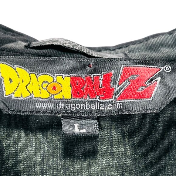 Vtg Dragon Ball Z Anime GOKU Graphic Shirt Y2K All Over Print Button Up Mens Lg - Picture 3 of 14